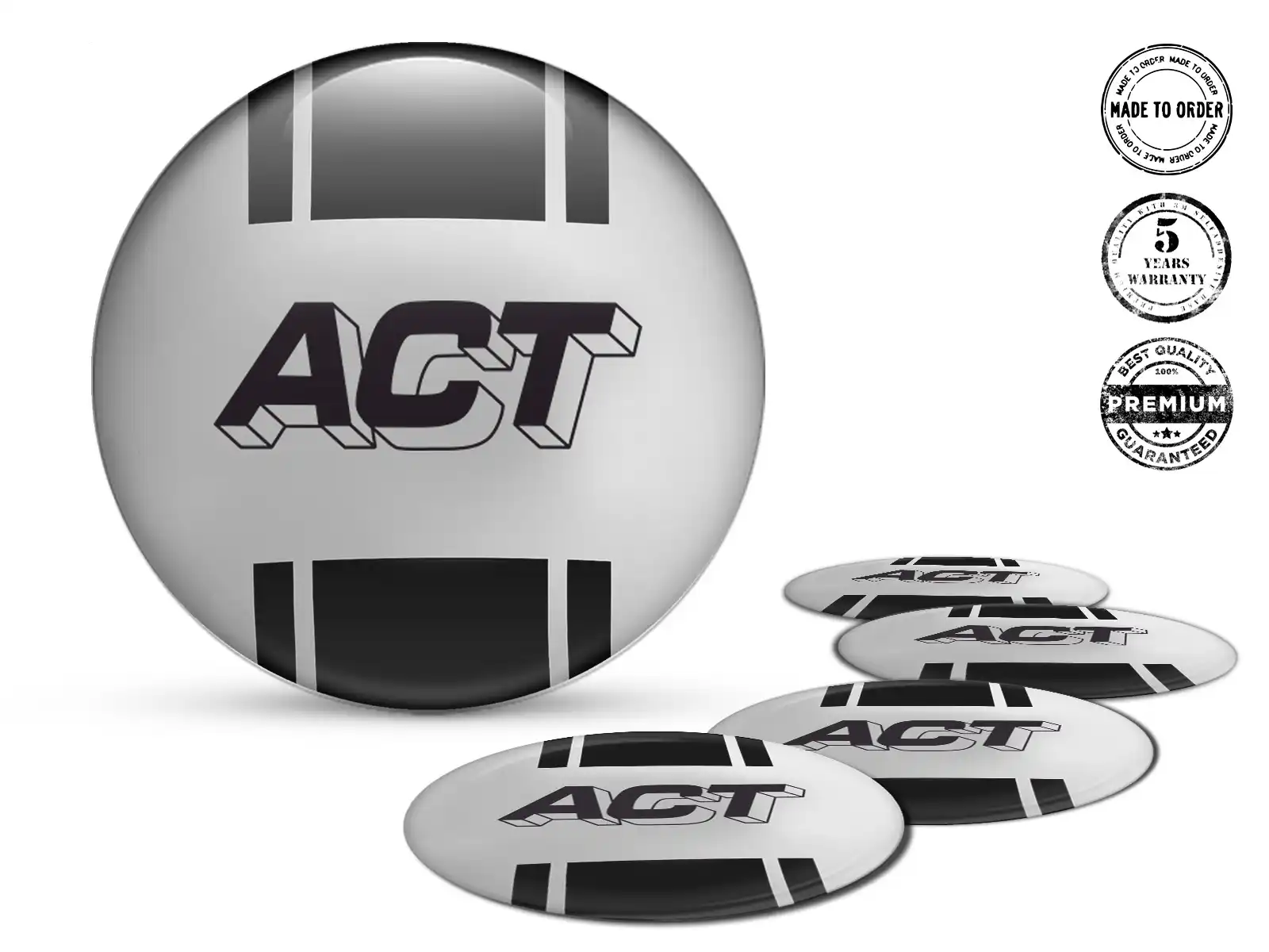 ACT Insignias de Rueda Estilo Pegatinas de Epoxi Premium